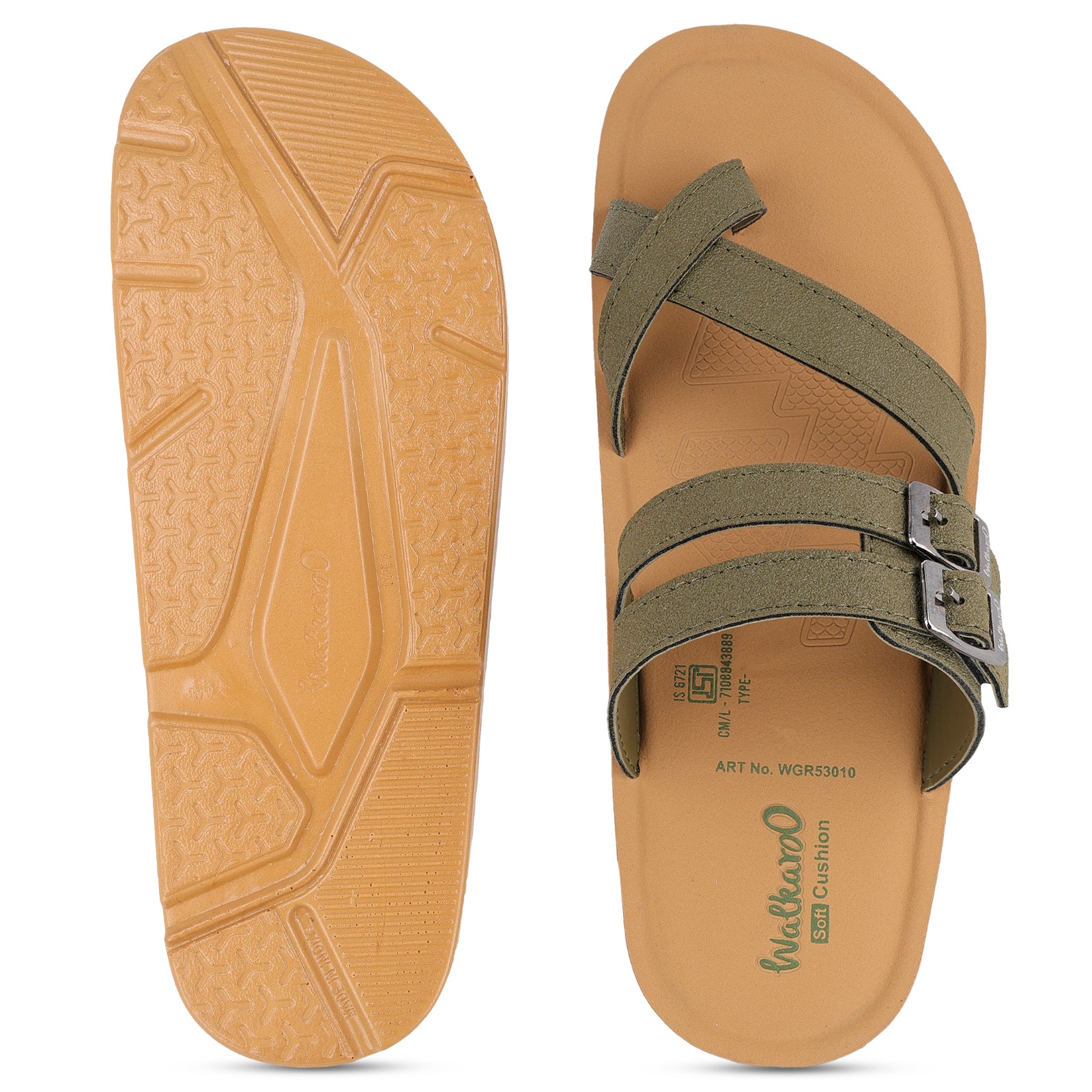 Men's Daily Wear Sandals - WGR53010 Metalic Green