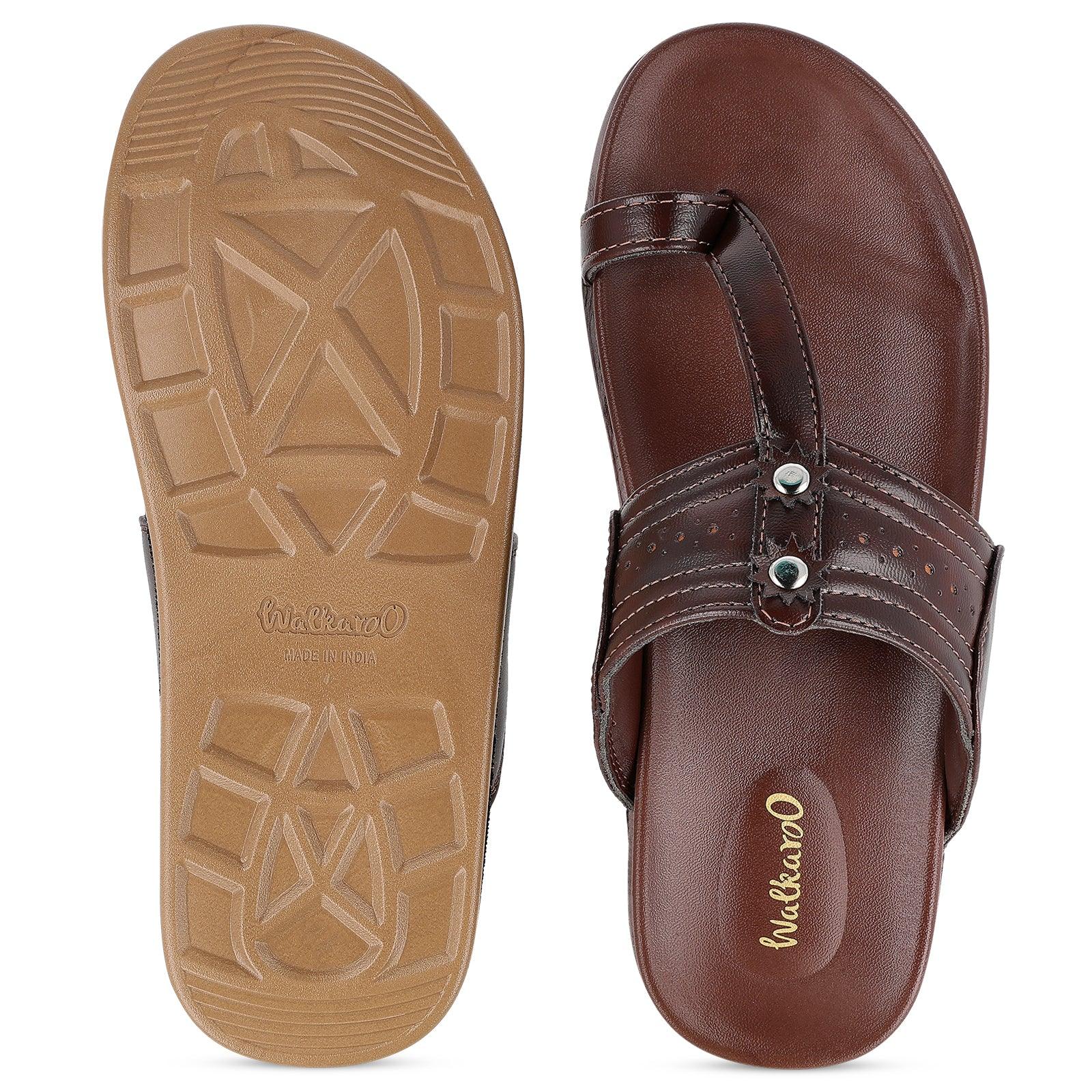 Men's Kolhapuri Chappal - WE1351 Brown