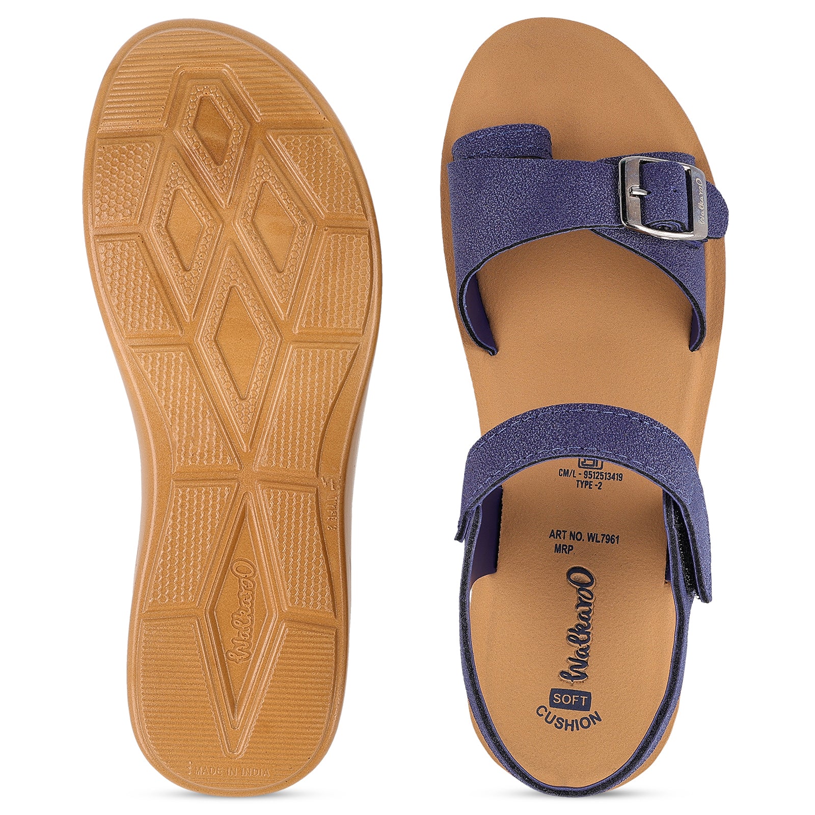 Women's Daily Wear Sandal  - WL7961 Blue Beige
