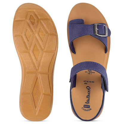 Women's Daily Wear Sandal  - WL7961 Blue Beige