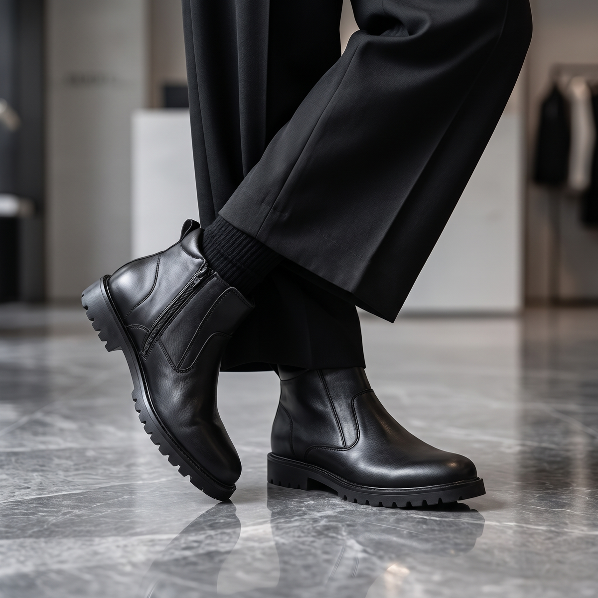 Men's Chelsea Boots - WGE26702 Black