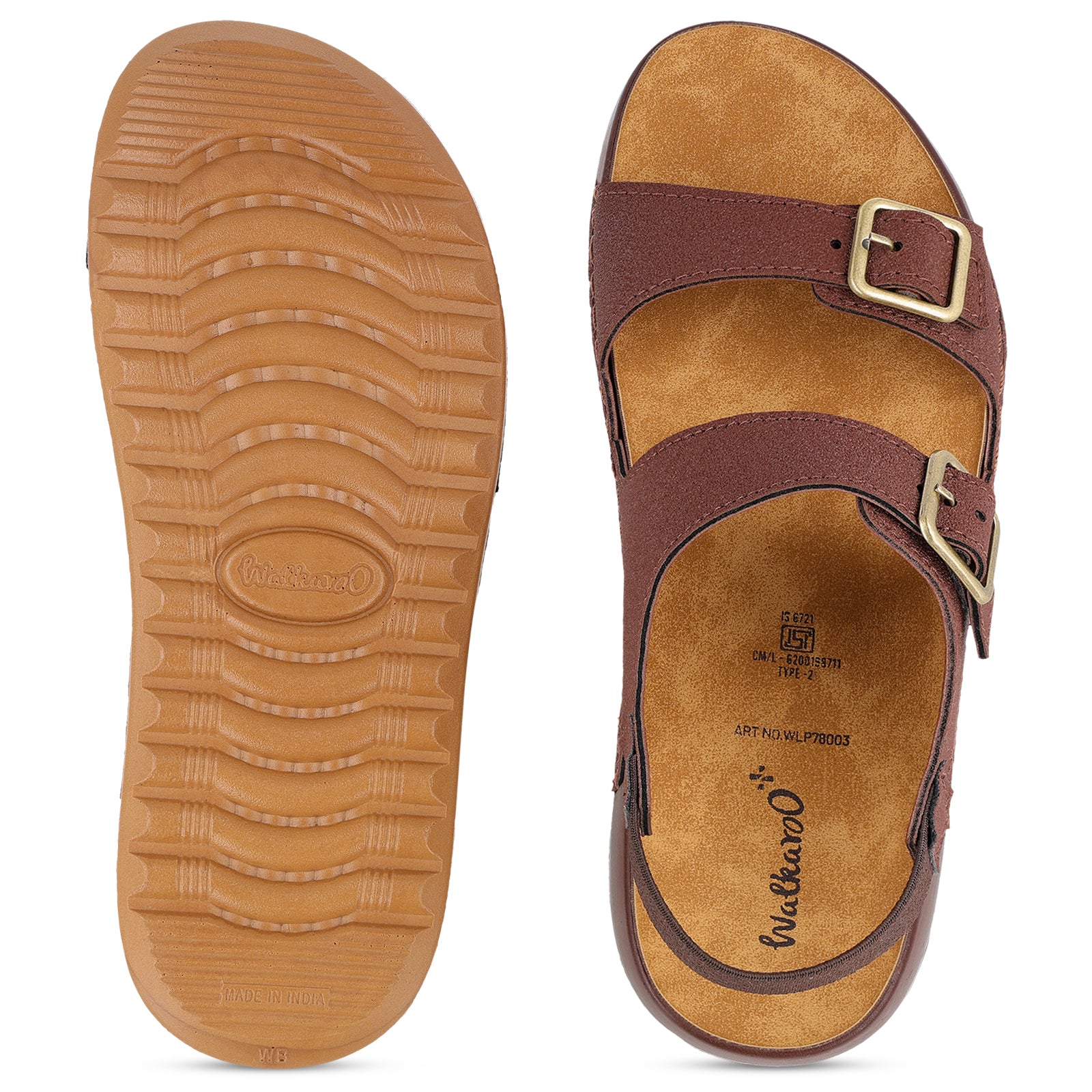 Women's Daily Wear Comfort Sandals - WLP78003 Brown Beige
