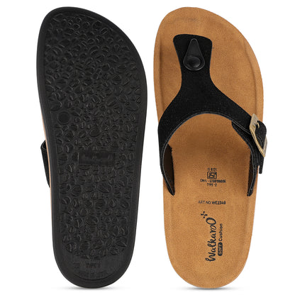 Women's Daily Wear Sandals - WE2349 Black Beige