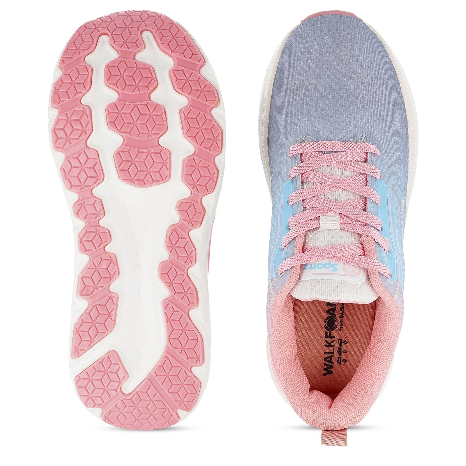 Women's Lace-up Sports Shoe - WS9917 Peach Sky