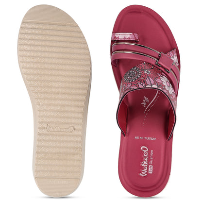 Women's Daily Wear Sandals - WLR75207 Maroon
