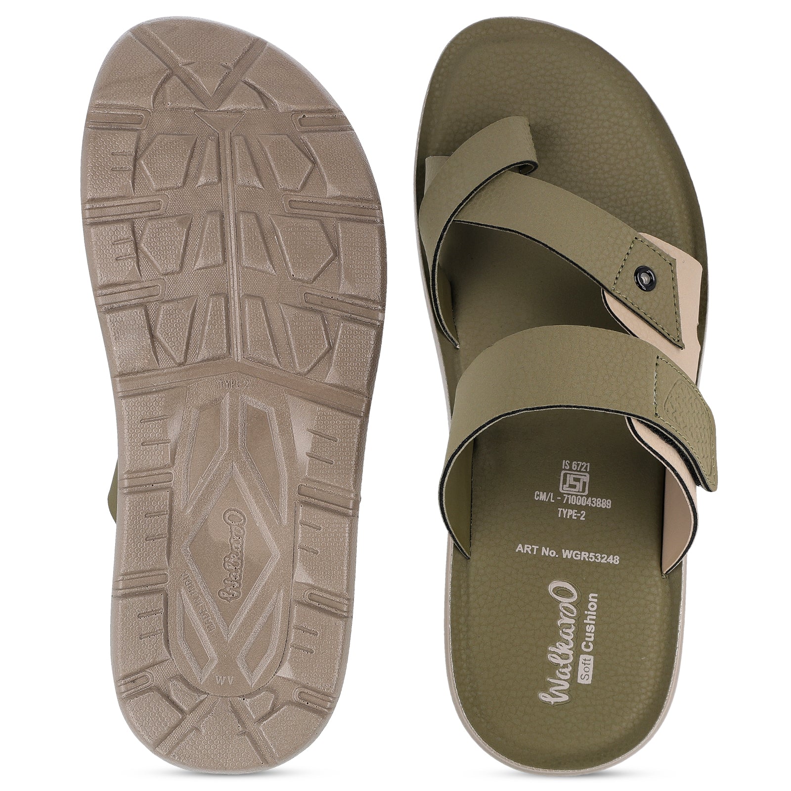 Men's Daily Wear Sandals - WGR53248 Olive