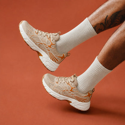 Men's Lace-up Sports Shoe -ONG97003 Beige
