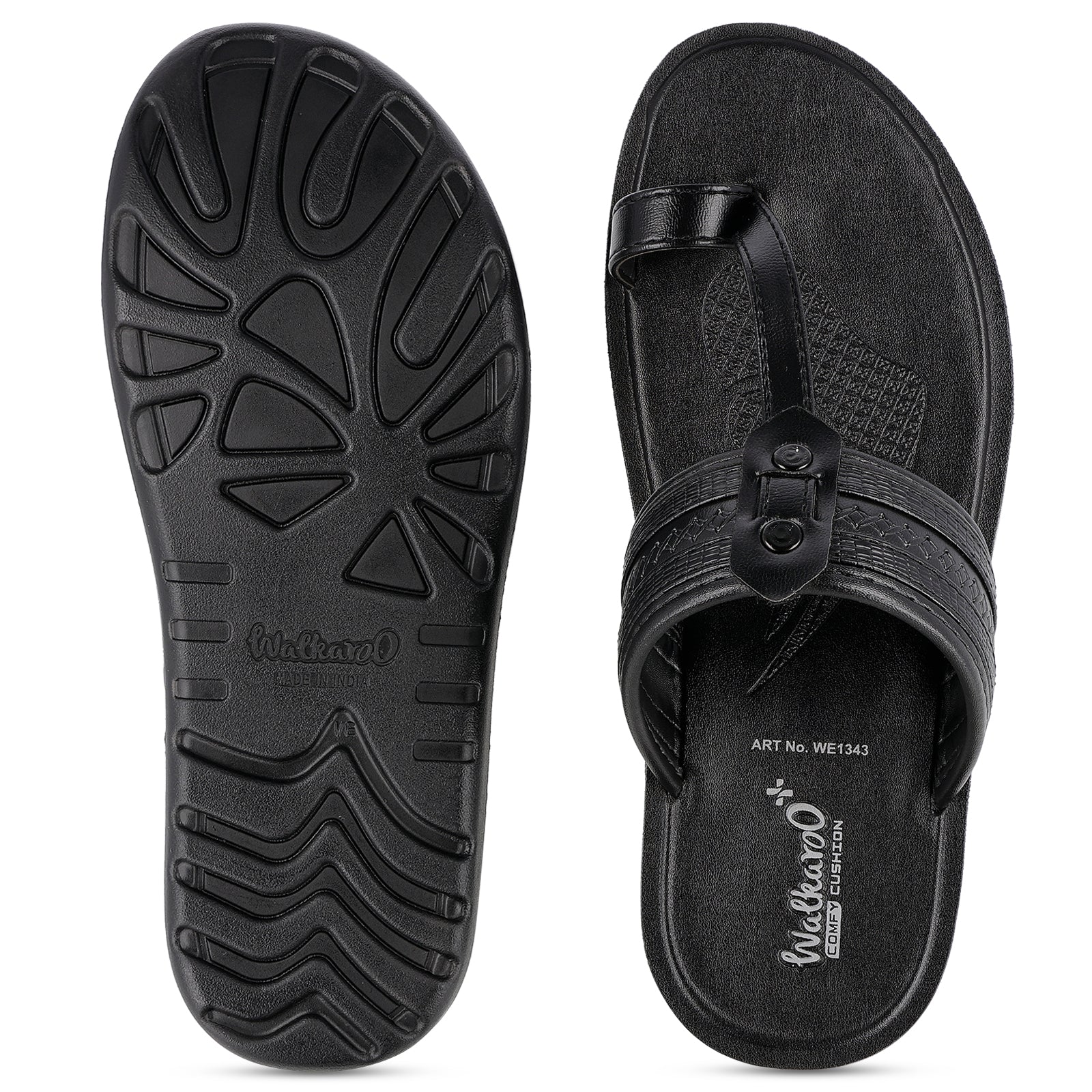 Men's Kolhapuri Chappal - WE1343 Black