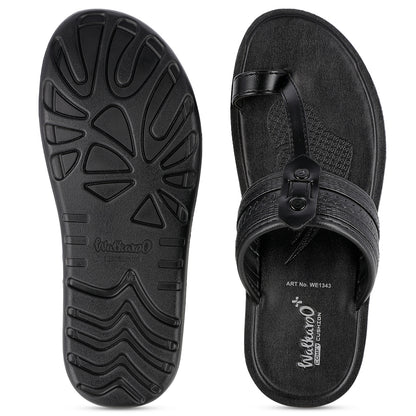 Men's Kolhapuri Chappal - WE1343 Black
