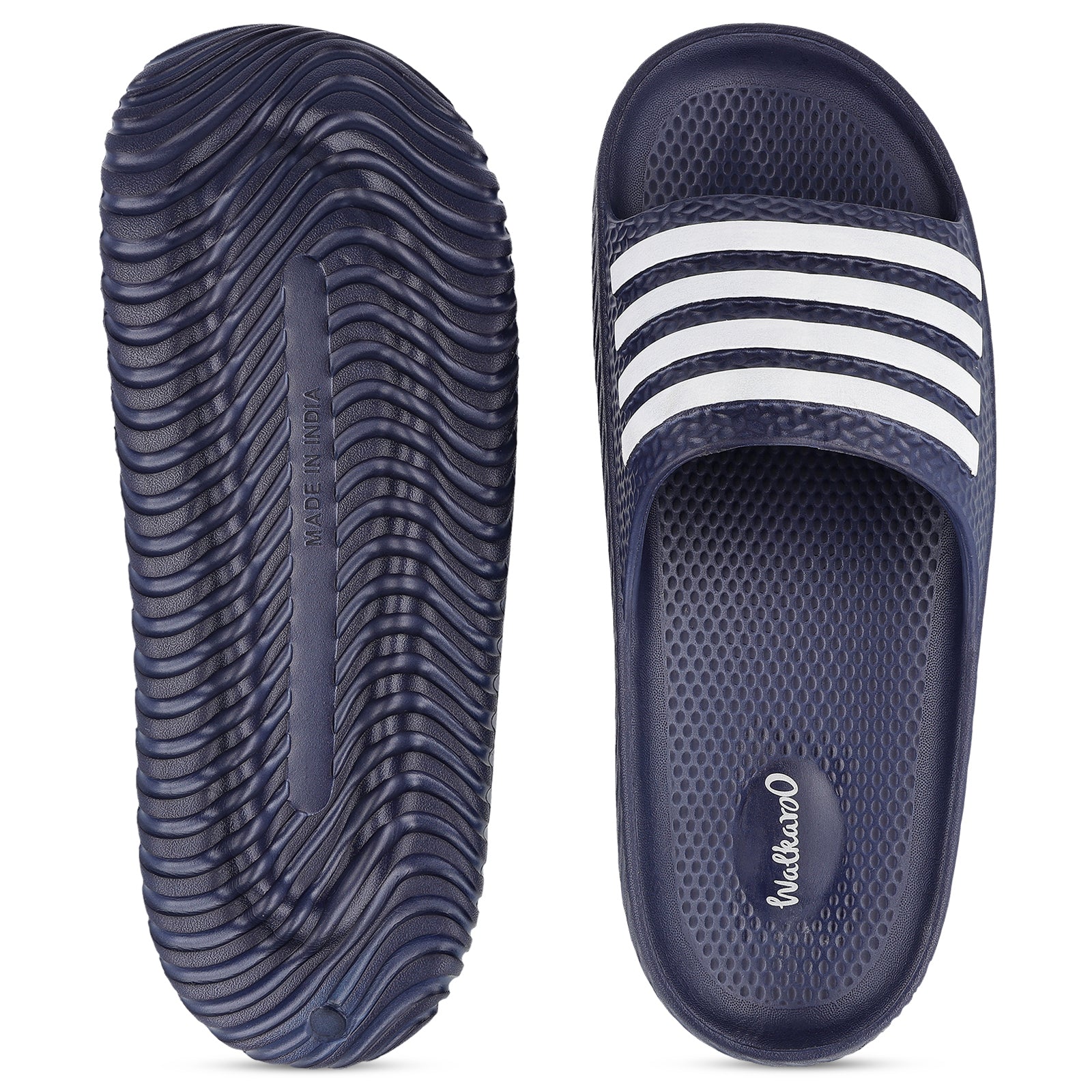 Walkaroo Men's Sliders  - WC8762 Dark Blue