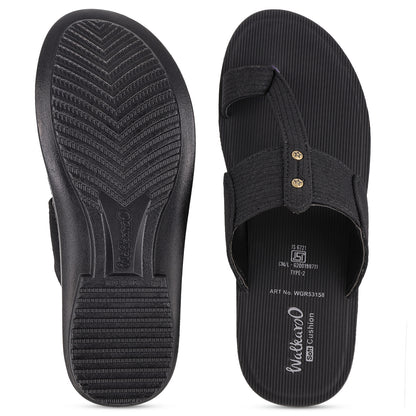 Men's  Traditional Chappal  - WGR53158 Black