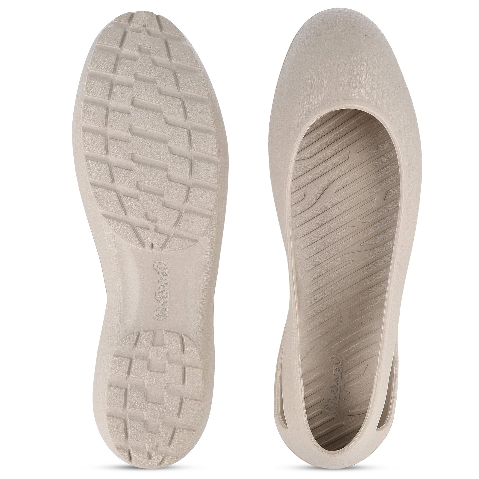 Walkaroo Womens Belly Shoes - WC8925 Greige