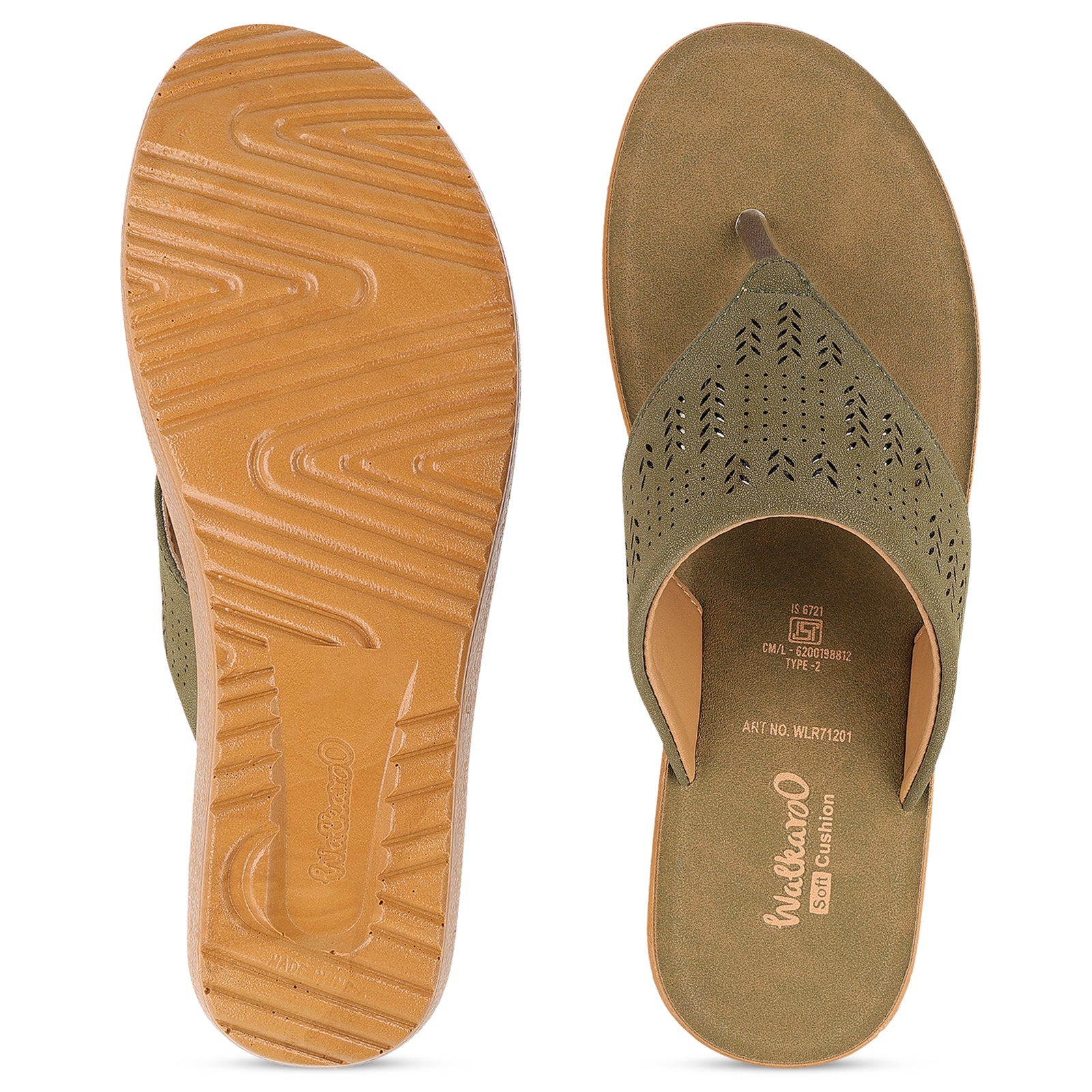 Women's Daily Wear Sandals  - WLR71201 Olive