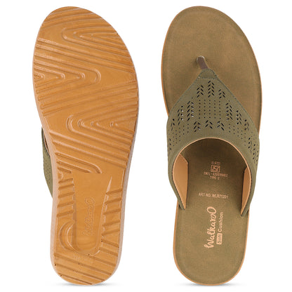 Women's Daily Wear Sandals  - WLR71201 Olive