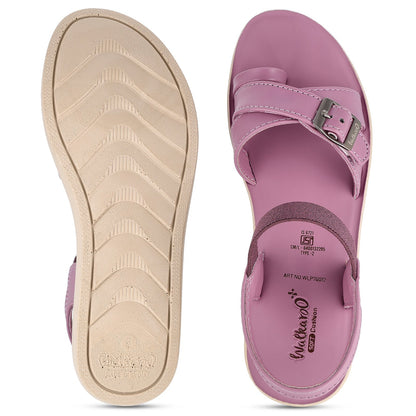 Women's Wedge Heel Sandals  - WLP78012 Mauve