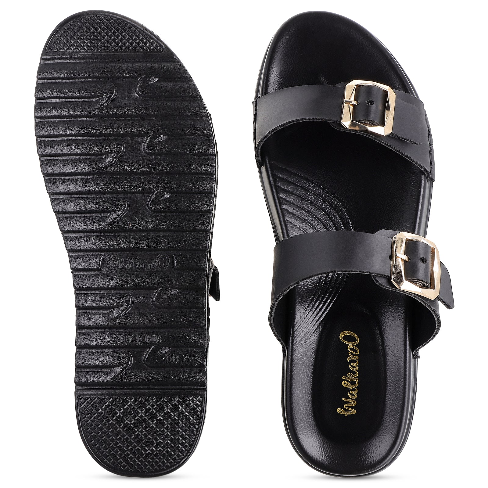 Women's Daily Wear Comfort Sandals - WLP74044 Black