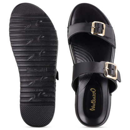Women's Daily Wear Comfort Sandals - WLP74044 Black
