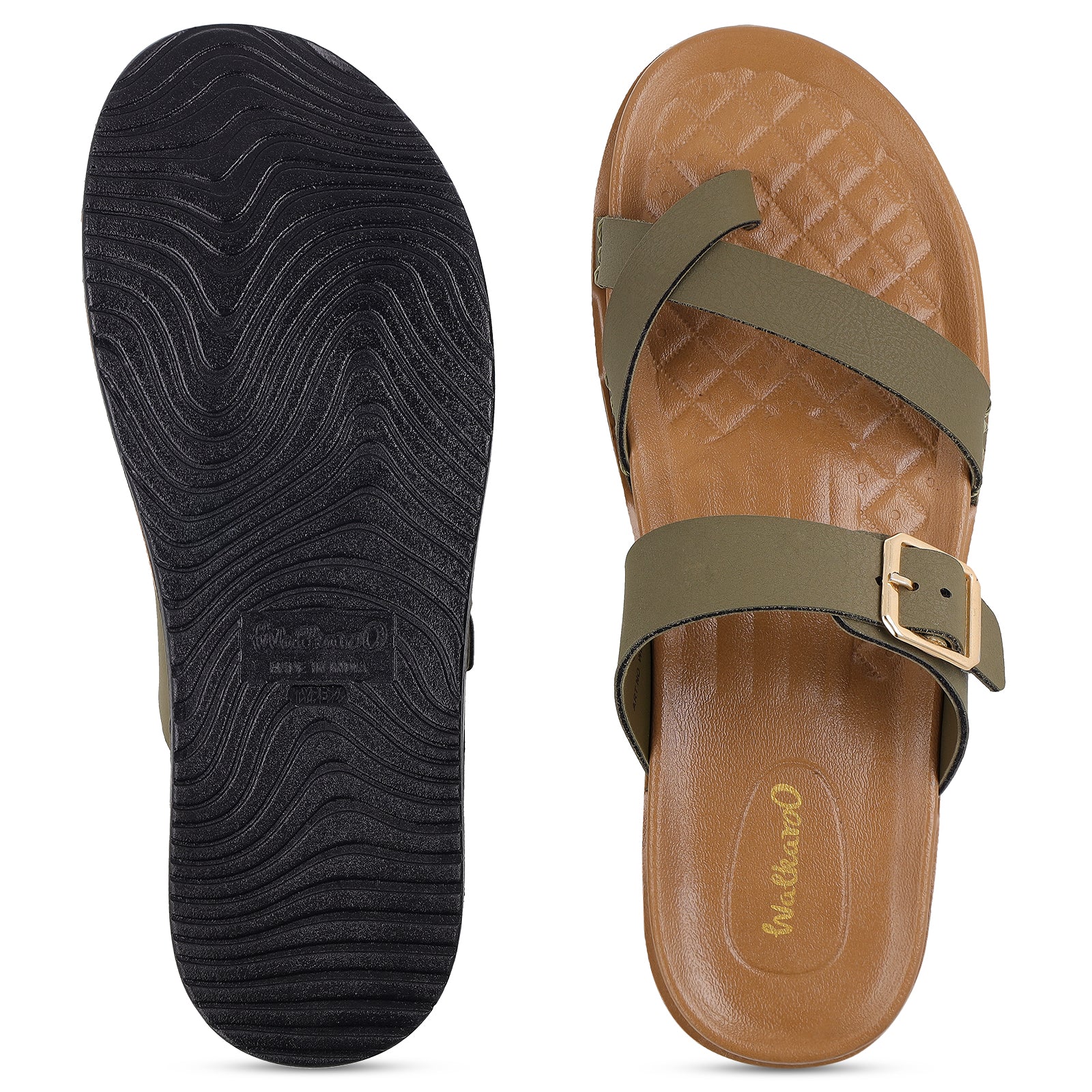 Women's Daily Wear Comfort Sandals - WLR72081 Olive