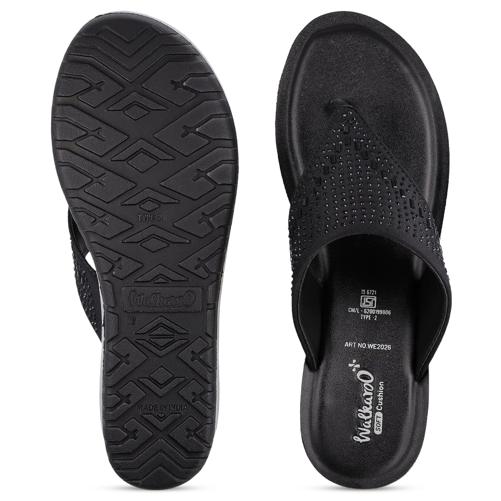 Sparkles Women's Daily Wear Sandal - WE2026 Black