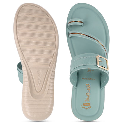 Women's Wedge Heel Sandals  - WLR72032 Teal Blue