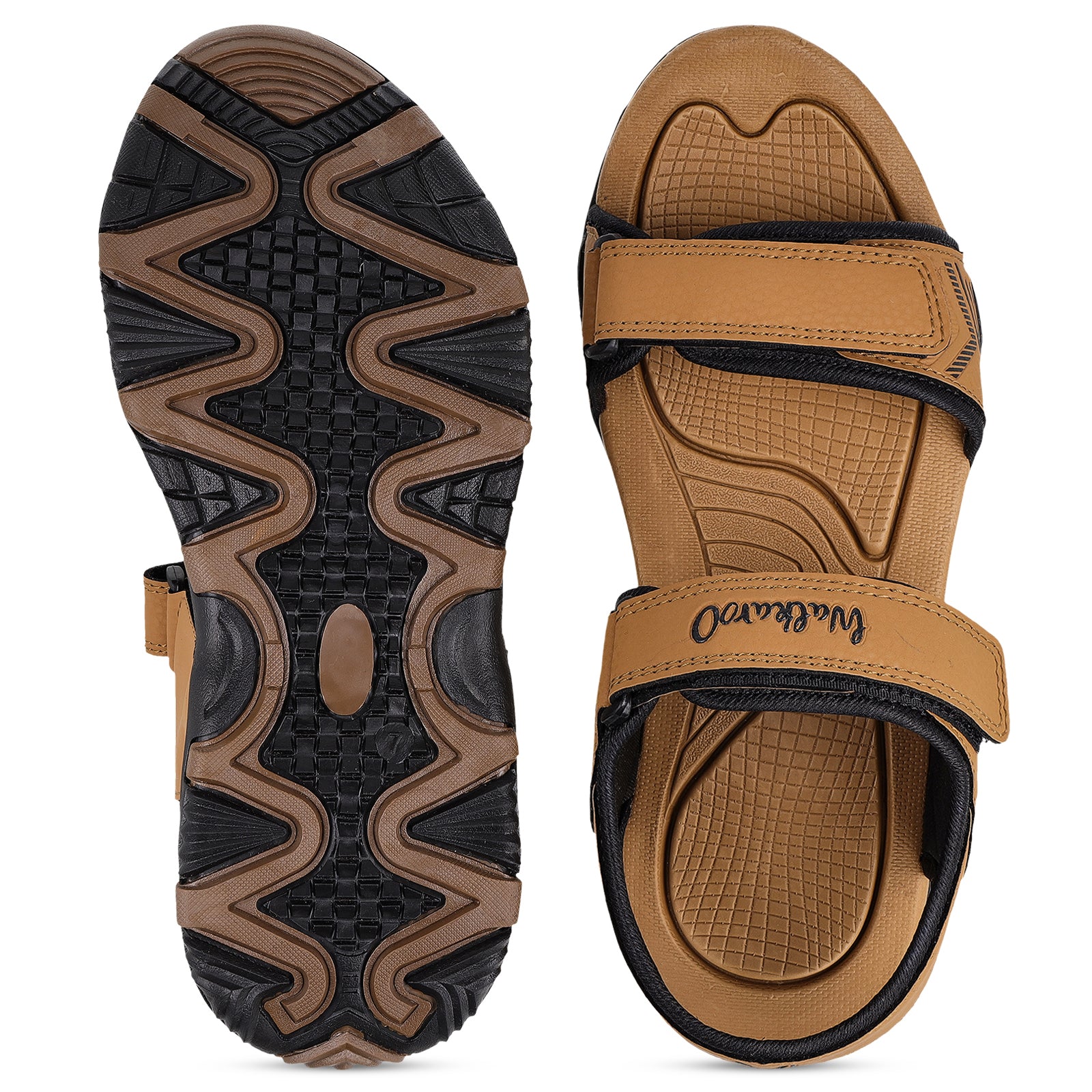 Men's Sports Sandals - WC4467 Tan Black