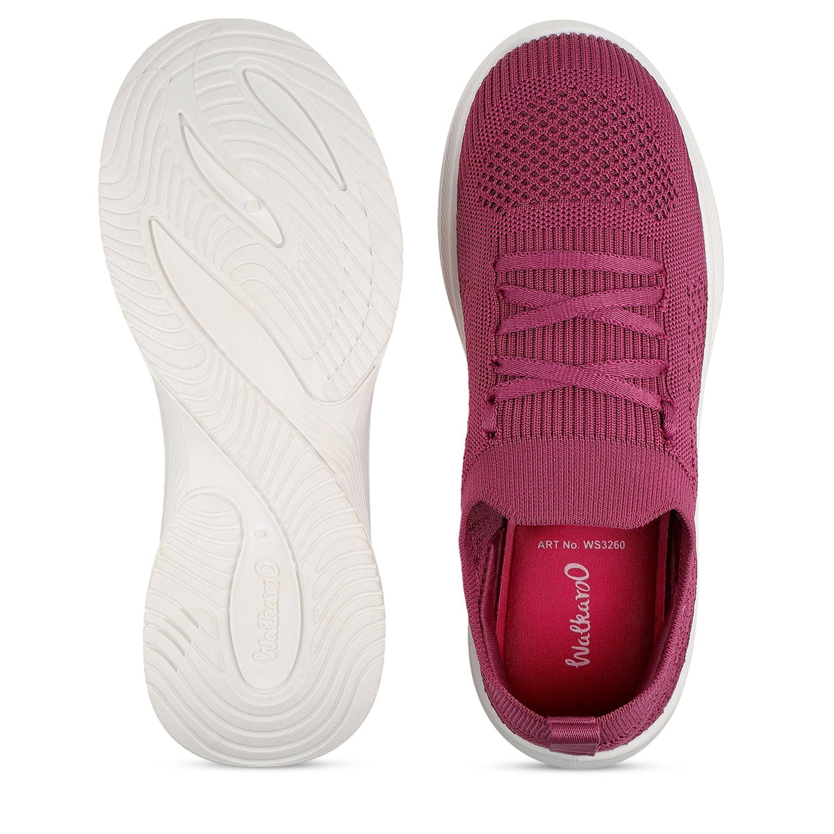 Women's Lace-up Walking Shoe - WS3260 Pink