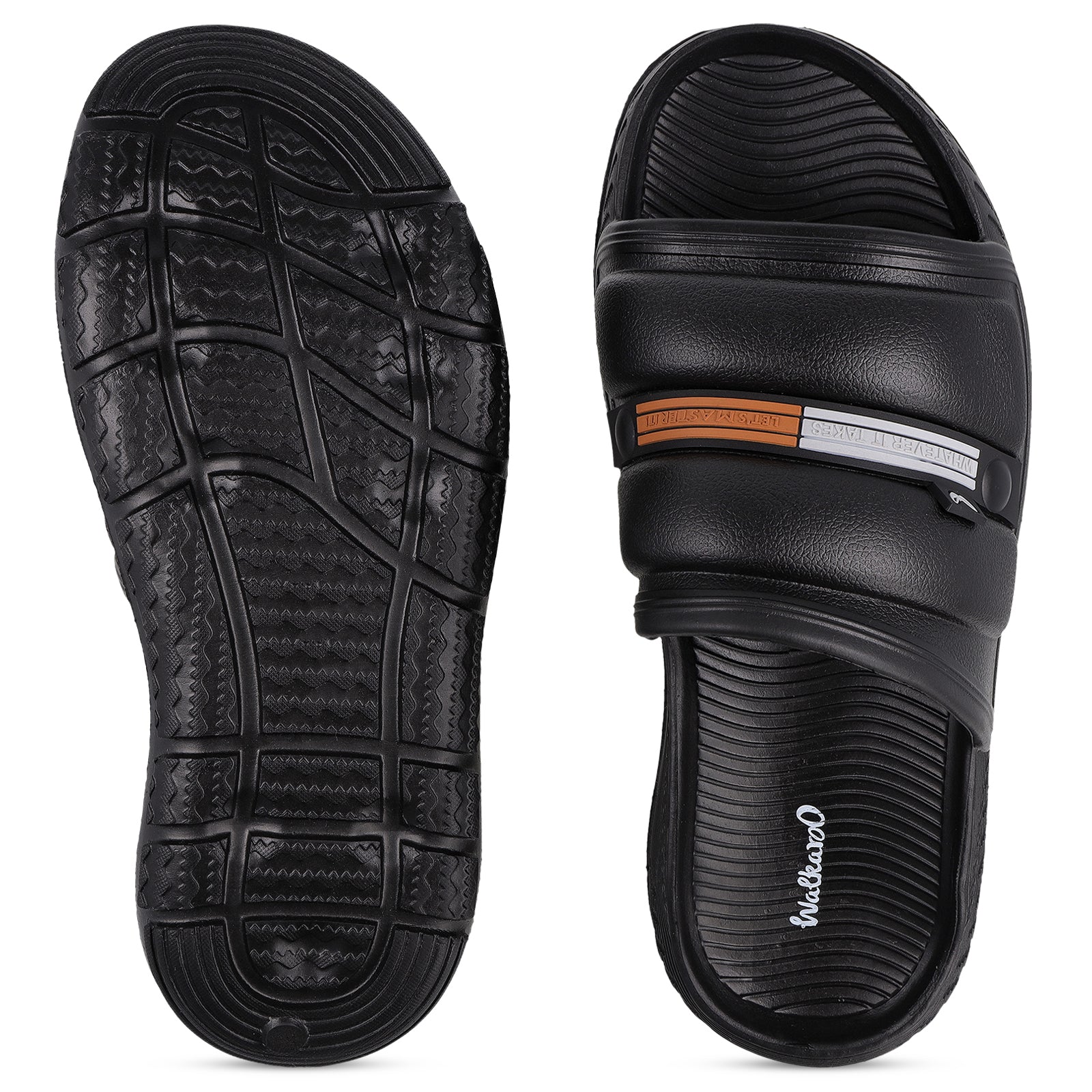 Men's Flip Flop Sliders  - WC8740 Black