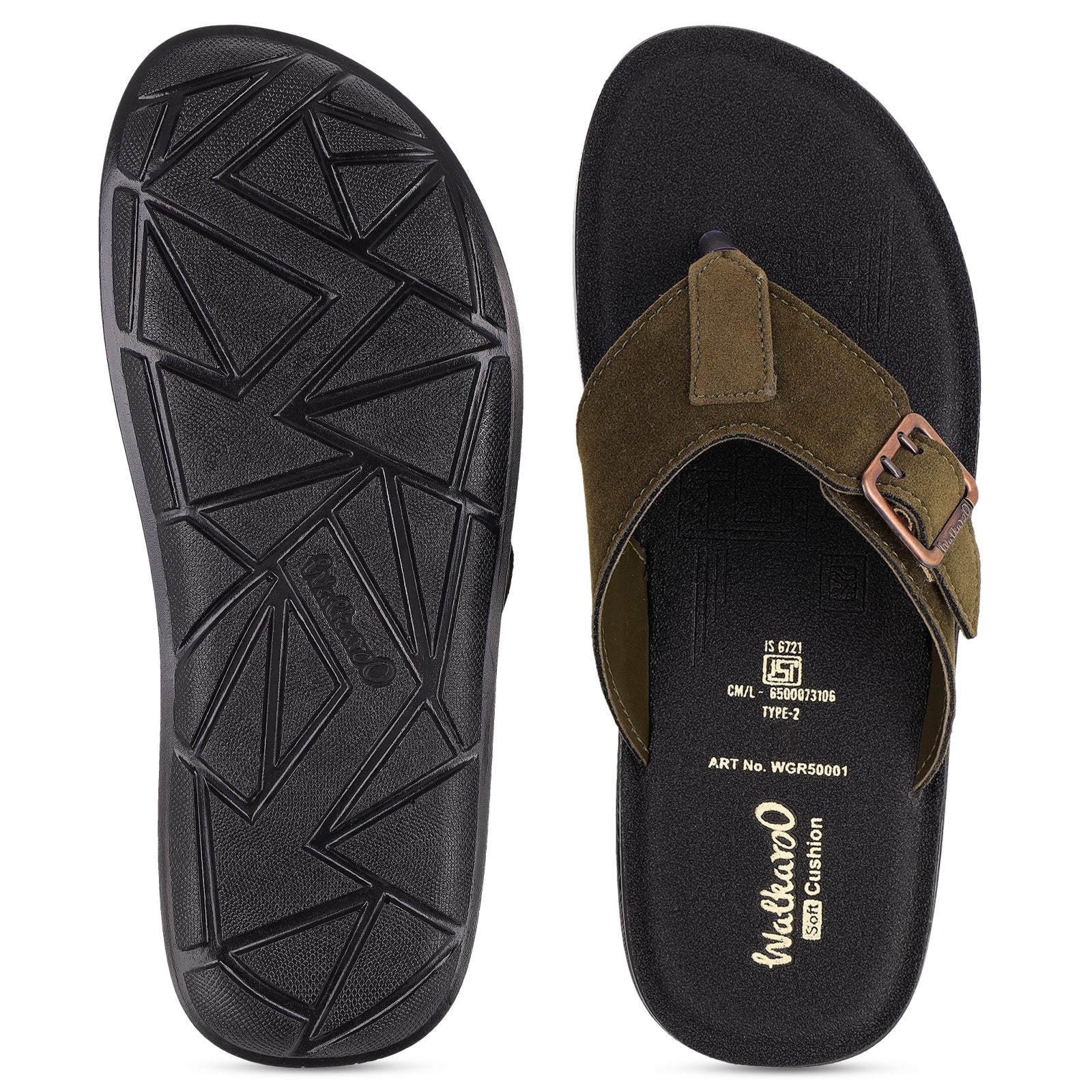 Men's Daily Wear Sandals - WGR50001 Olive