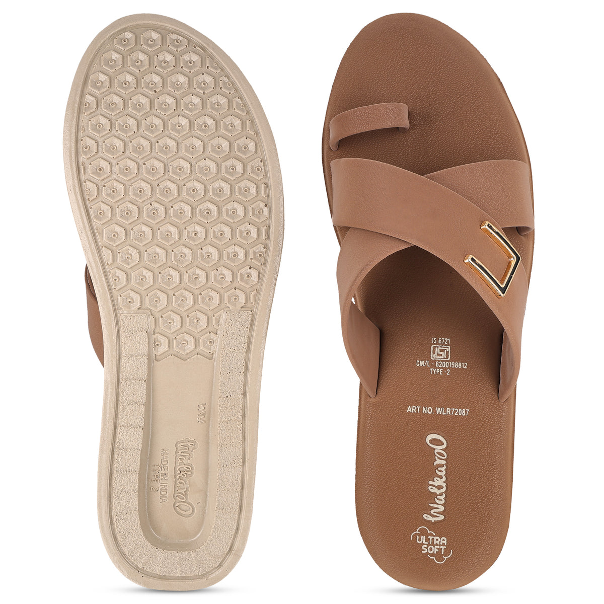 Women's Daily Wear Sandals  - WLR72087 Toffee