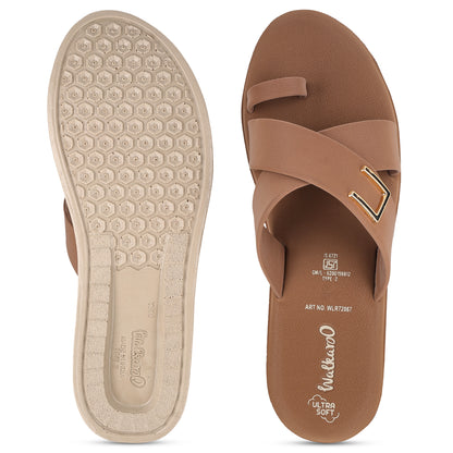 Women's Daily Wear Sandals  - WLR72087 Toffee