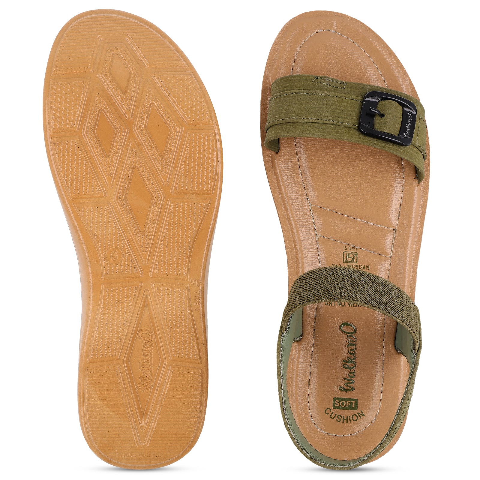 Women's Daily Wear Sandals  - WLR77010 Olive Beige