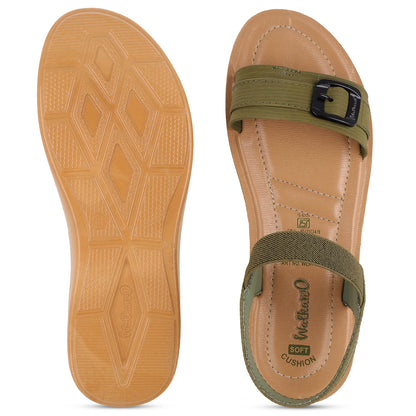 Women's Daily Wear Sandals  - WLR77010 Olive Beige