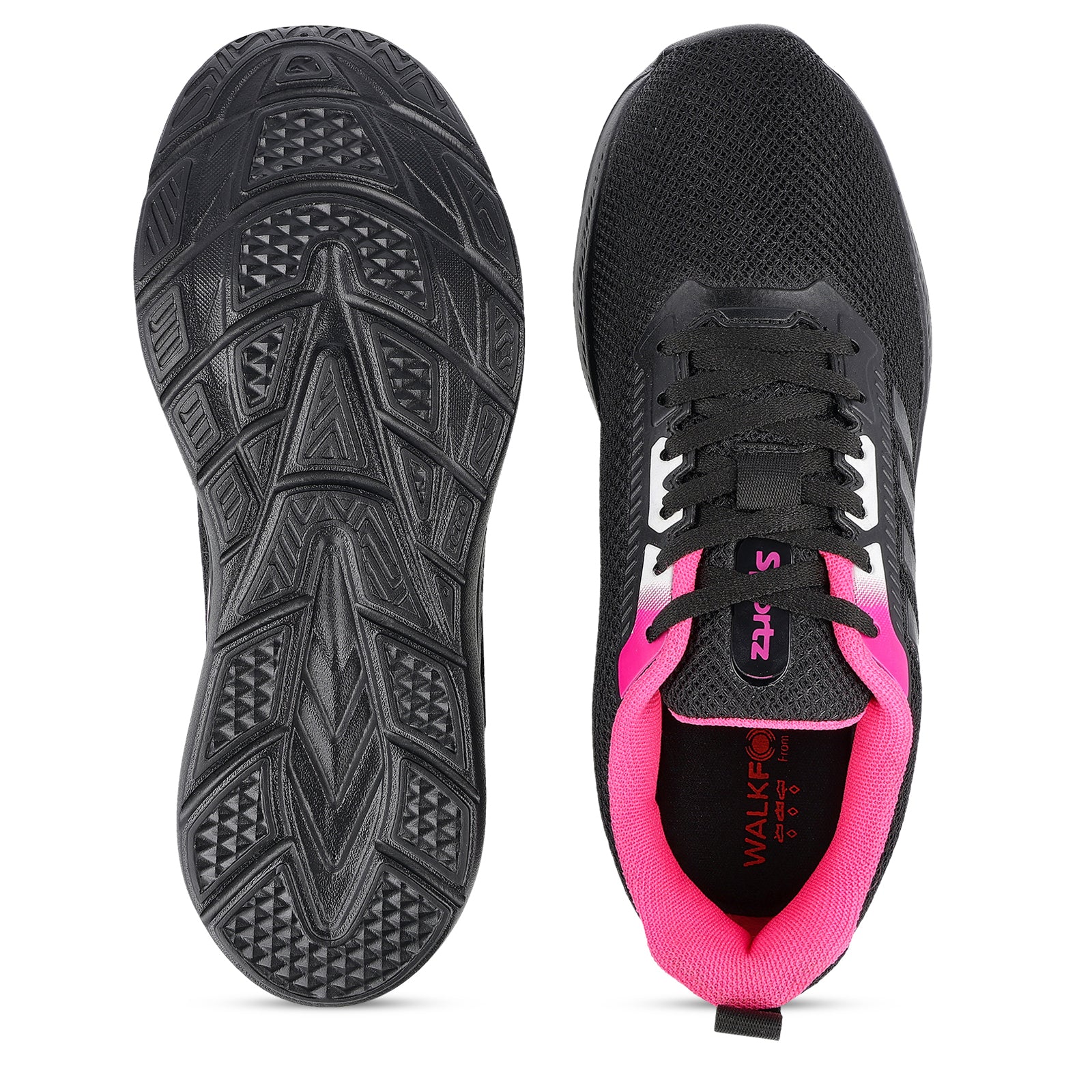 Women's Lace-up Sports Shoe - WS9920 Black