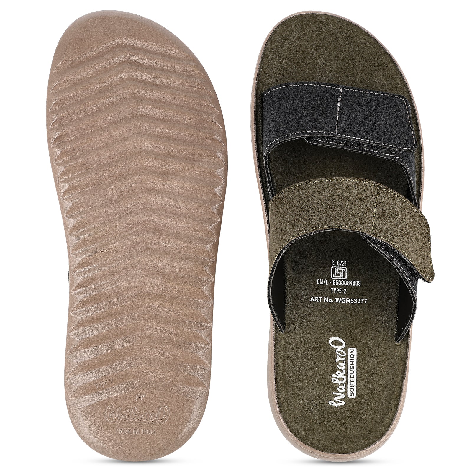 Men's Daily Wear Sandals - WGR53377 Olive