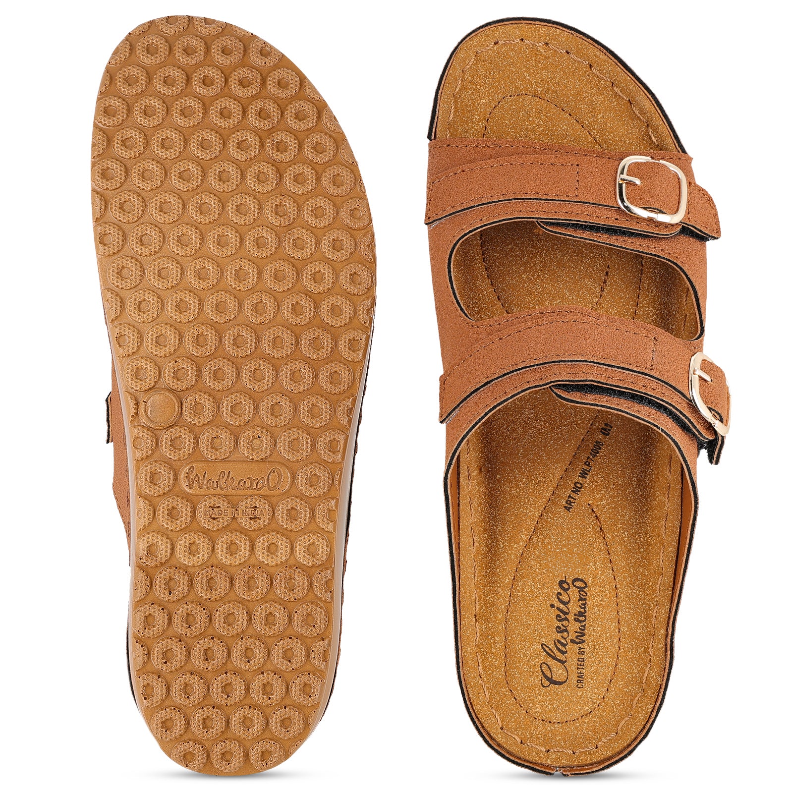 Women's Daily Wear Comfort Sandals - WLP74008 Brown