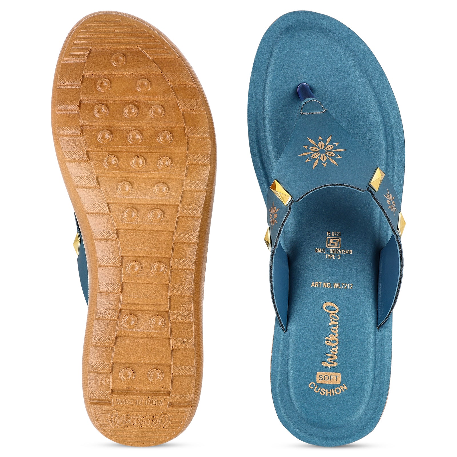 Women's Daily Wear Sandals  - WL7212 Peacock Blue