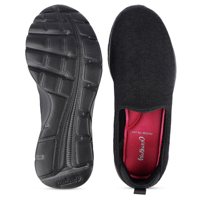 Women's Slip-on Walking Shoes - WS3262 Black