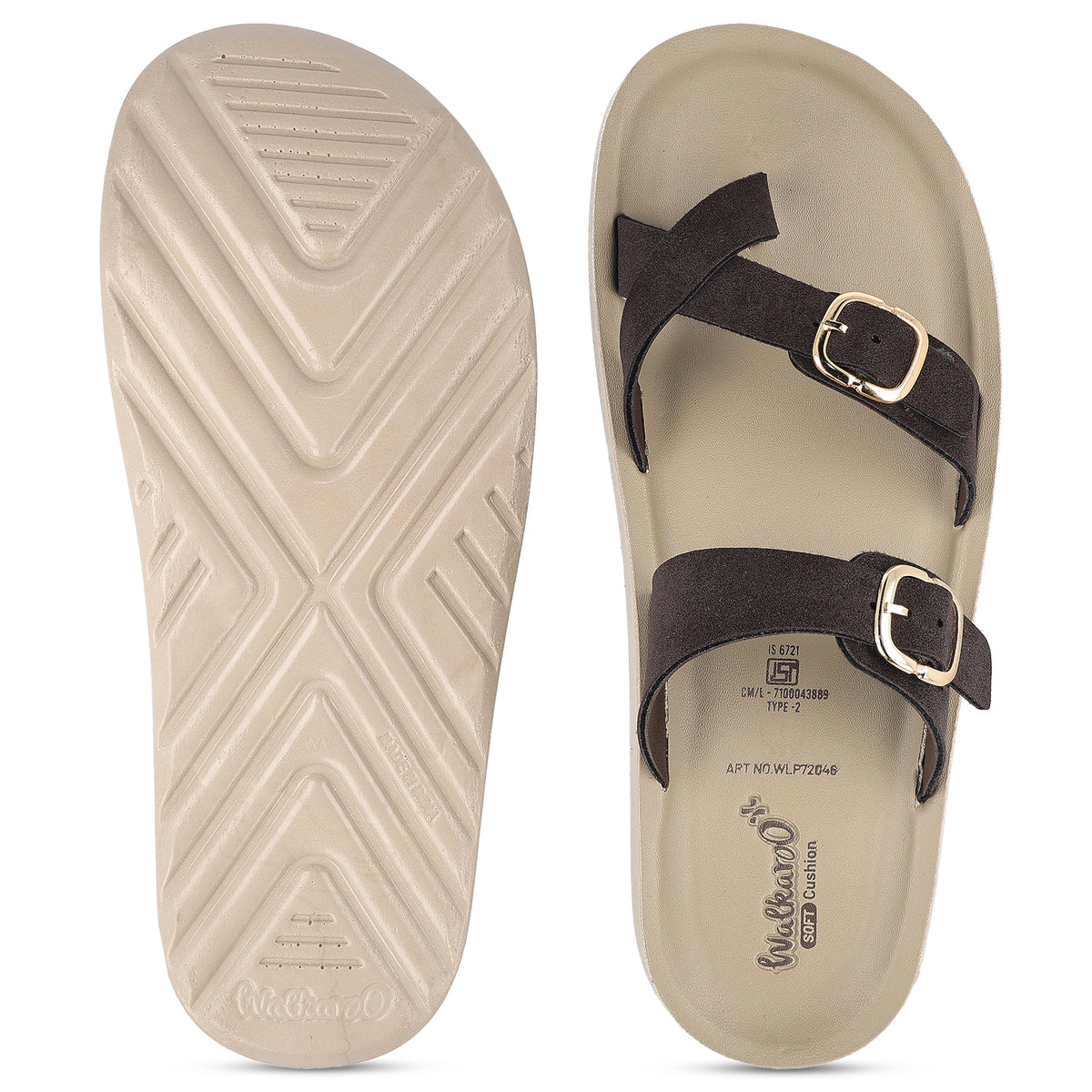 Women's Daily Wear Sandals - WLP72046 Chocolate