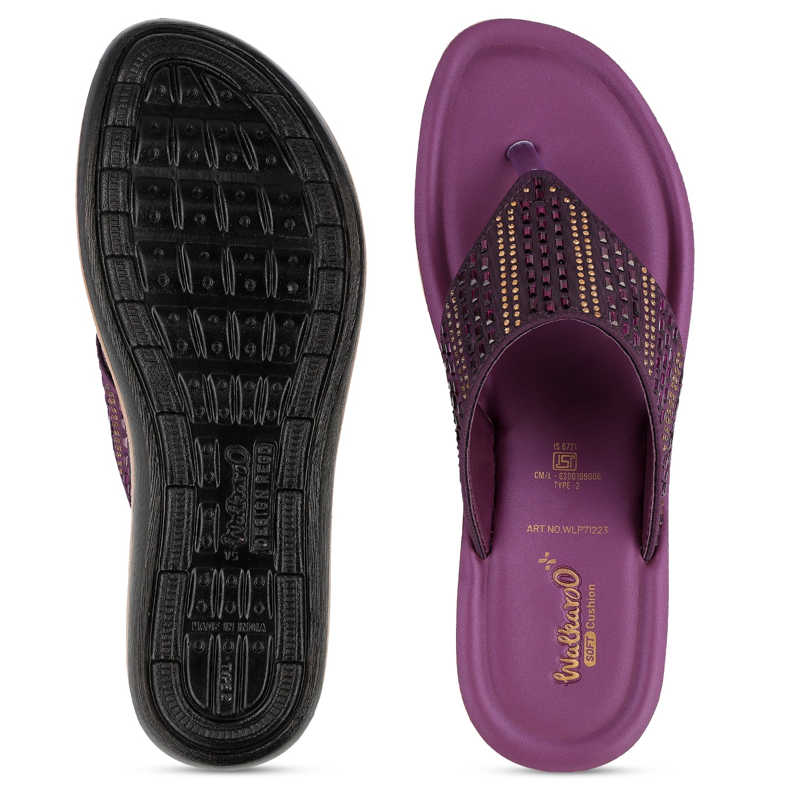 Sparkles Women's Daily Wear Sandal - WLP71223 Plum