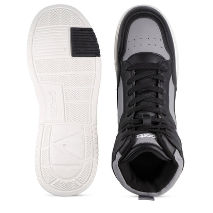 Men's High Top Sports Sneakers - WY3470 Black