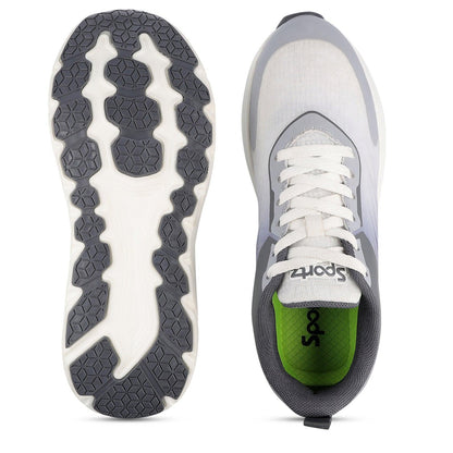 Men's Lace-up Sports Shoes - WS97543 White Grey