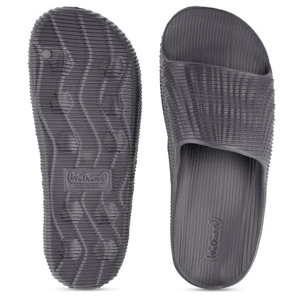 Men's Flip Flop Sliders  - WC8828 Dark Grey