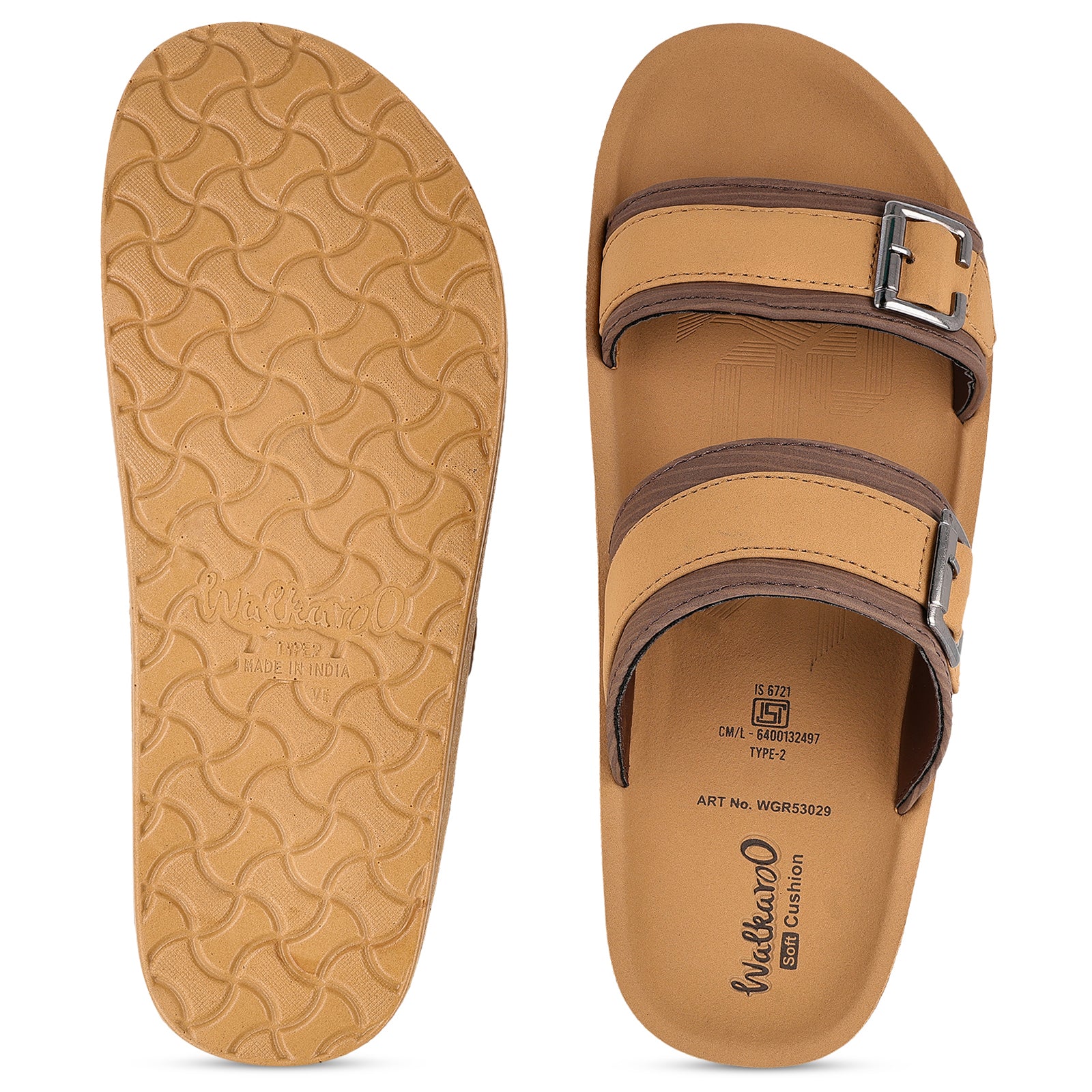 Men's Daily Wear Sandals - WGR53029 Mocha Brown
