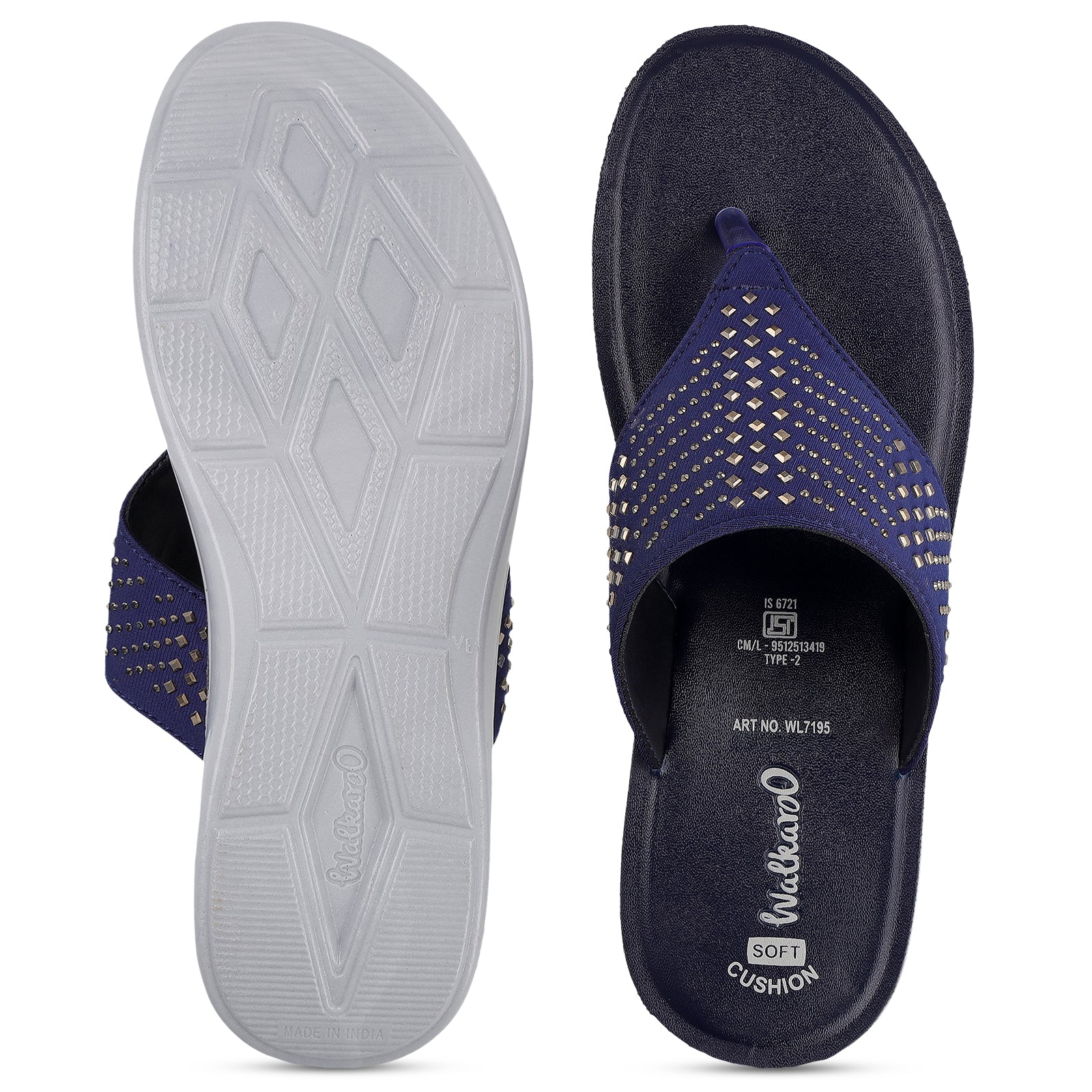 Women's Daily Wear Sandals  - WL7195 Navy Blue