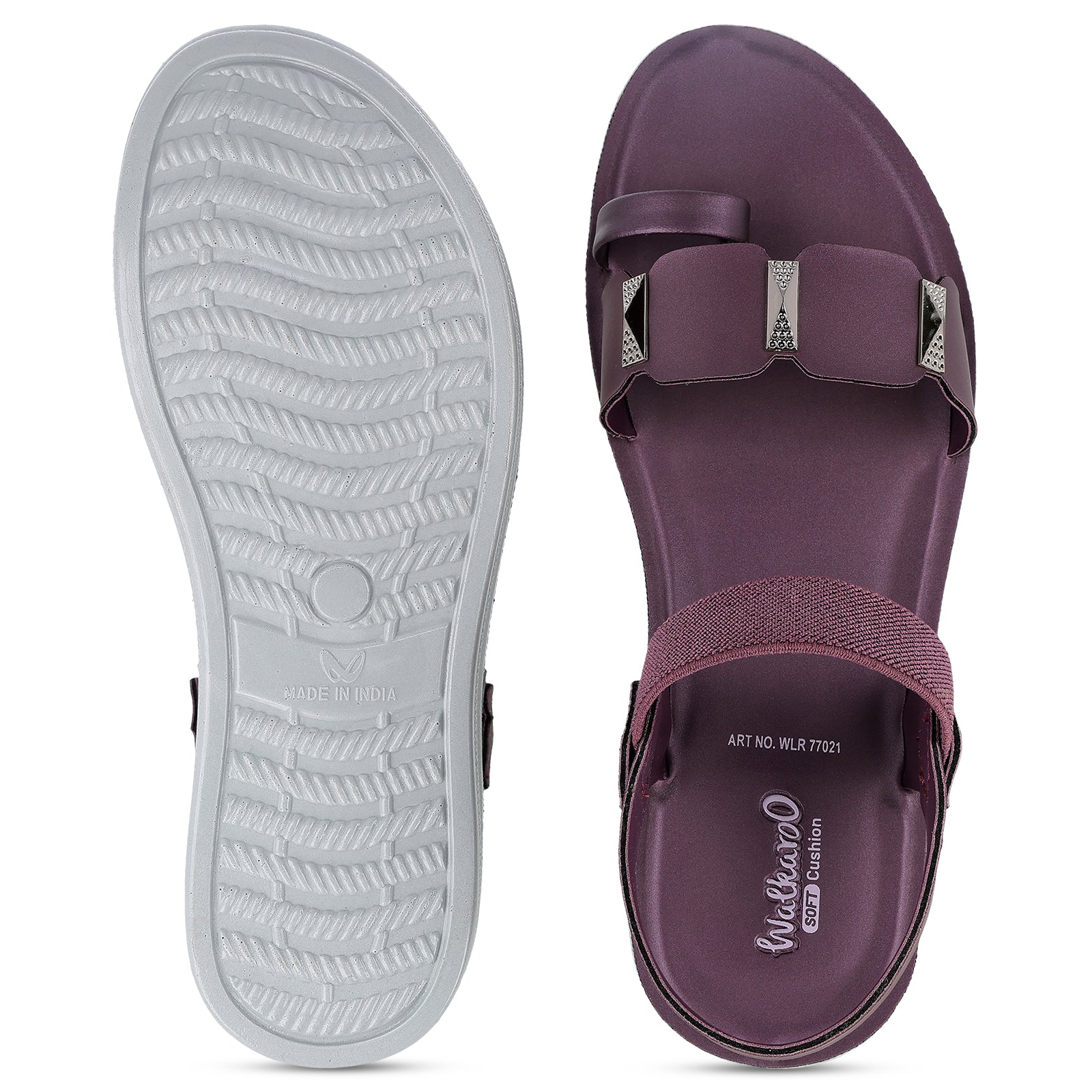 Women's Wedge Heel Sandals  - WLR77021 Purple