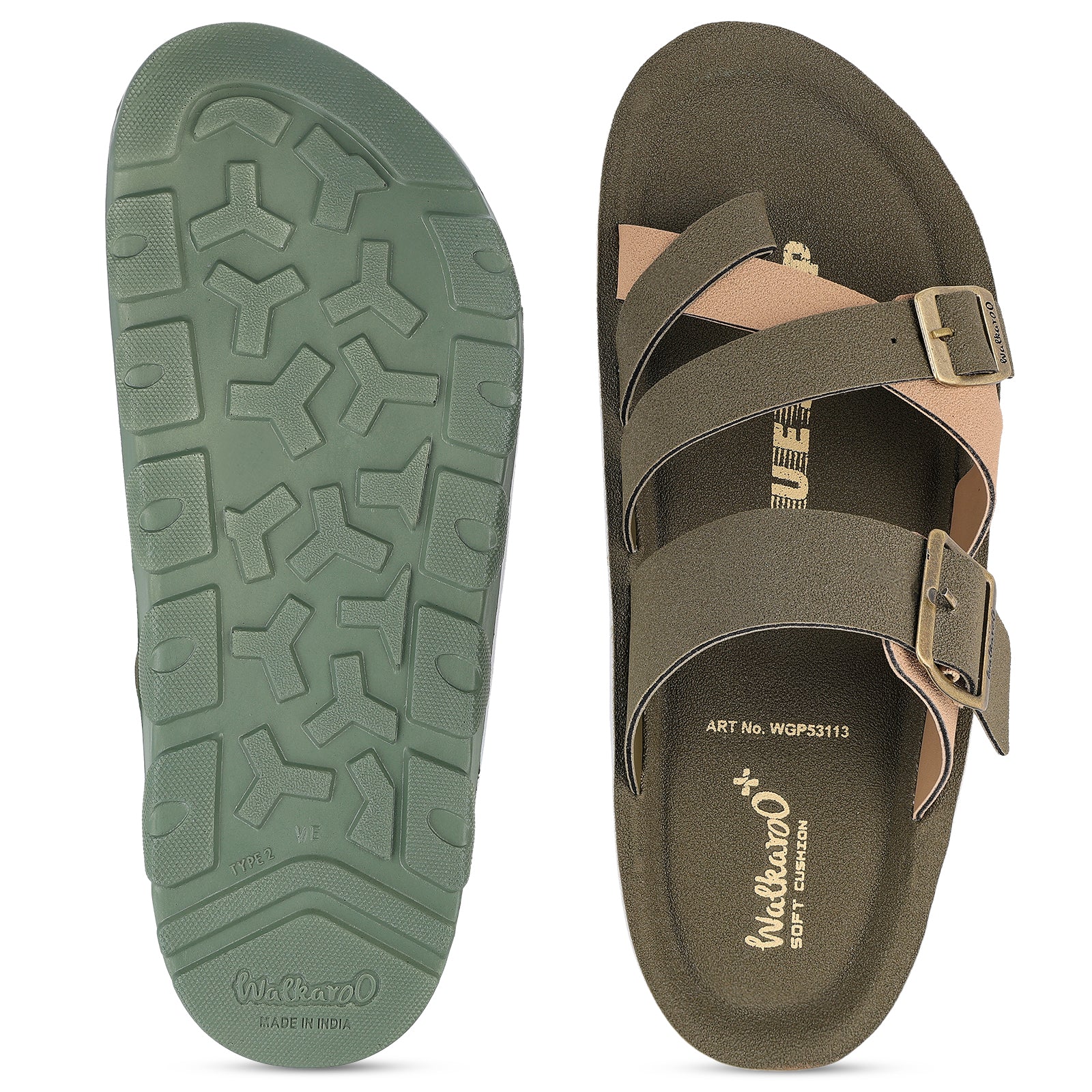 Men's Daily Wear Comfort Sandals - WGP53113 Olive
