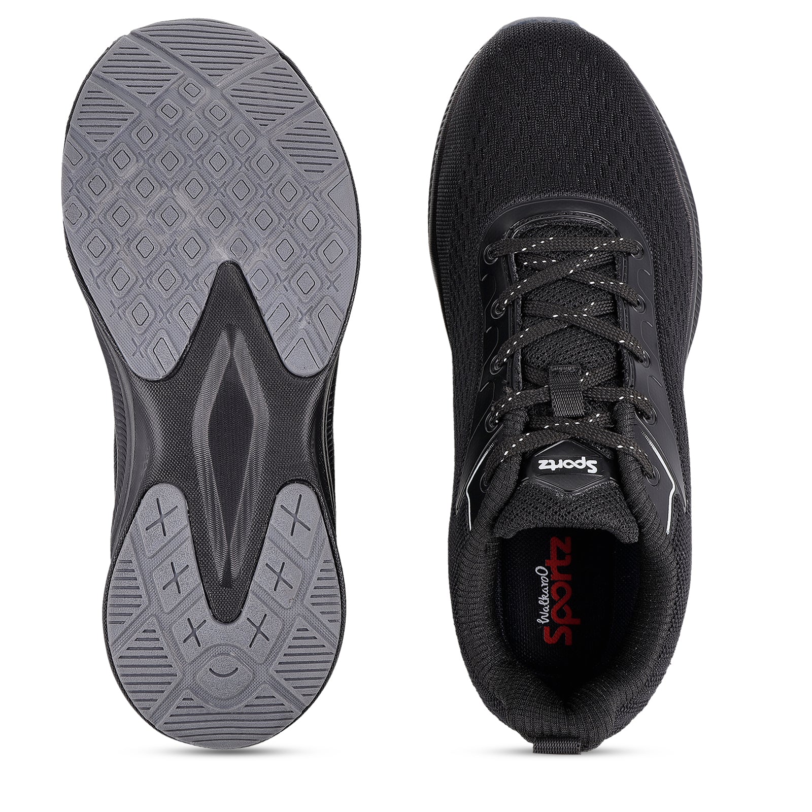Men's Lace-up Sports Shoe - WS9608 Black Grey