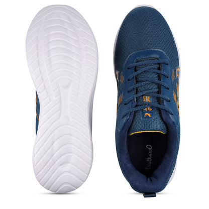 Men's Lace-up walking Shoes - WS3065 Teal Yellow