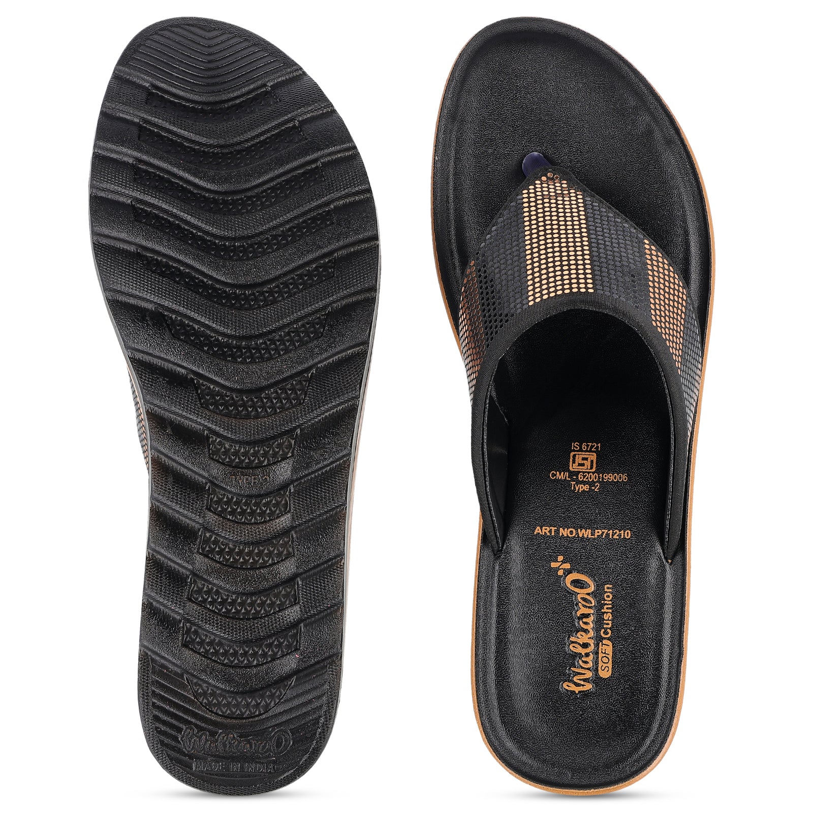 Men's Daily Wear Sandals - WLP71210 Black