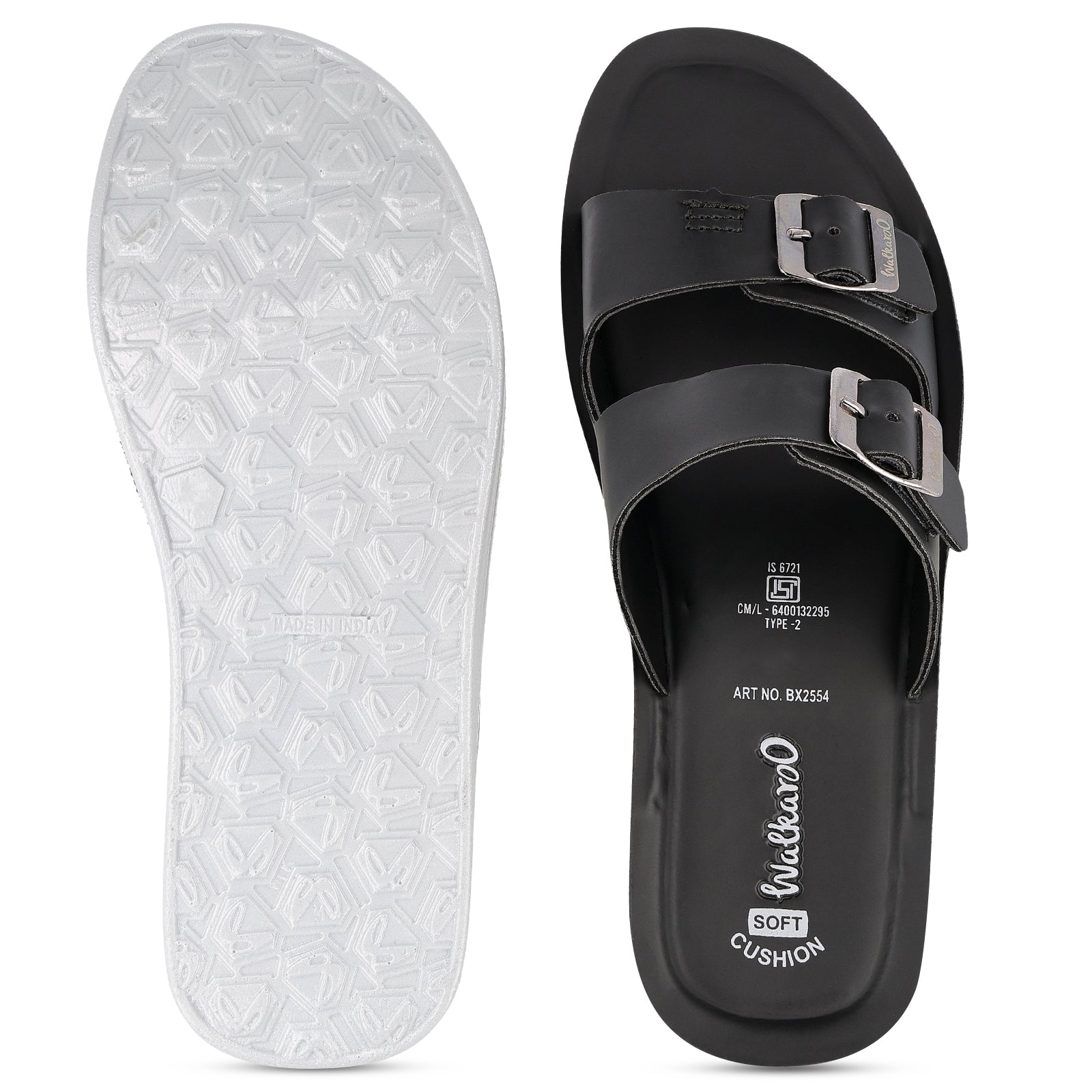 Women's Daily Wear Sandals - BX2554 Black – Walkaroo Footwear